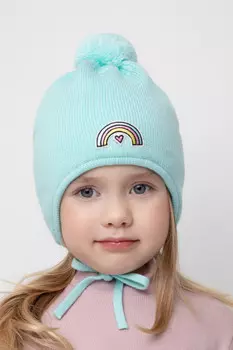 Шапка для девочек CROCKID, КВ 20292/ш, цвет - бирюзовый