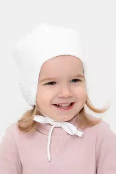 Шапка для девочек CROCKID, КВ 20373, цвет - белый