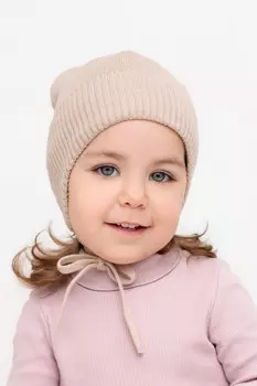 Шапка для девочек CROCKID, КВ 20374, цвет - бежевый