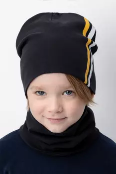 Шапка для мальчиков CROCKID, К 8125, цвет - темно-серый