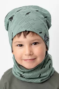 Шапка для мальчиков CROCKID, К 8125, цвет - зеленый