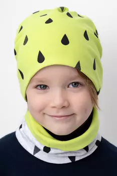 Шапка для мальчиков CROCKID, К 8151, цвет - зеленый