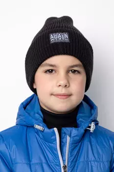 Шапка для мальчиков CROCKID, КВ 20234/ш, цвет - темно-серый