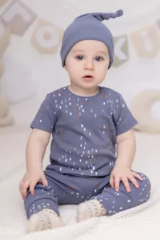 Шапочка ясельная для новорожденных CROCKID, К 8036, цвет - темно-серый