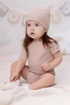 Шапочка ясельная для новорожденных CROCKID, К 8160, цвет - бежевый