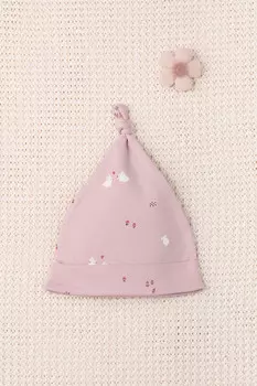 Шапочка ясельная для новорожденных CROCKID, К 8036, цвет - розовый