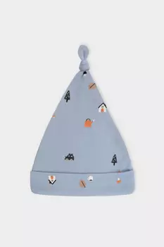 Шапочка ясельная для новорожденных CROCKID, К 8036, цвет - синий