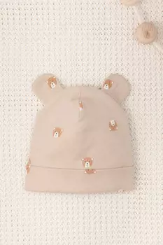 Шапочка ясельная для новорожденных CROCKID, К 8093, цвет - бежевый