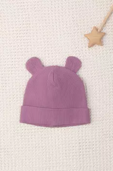 Шапочка ясельная для новорожденных CROCKID, К 8159, цвет - фиолетовый