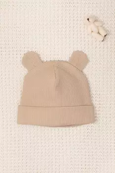 Шапочка ясельная для новорожденных CROCKID, К 8159, цвет - бежевый