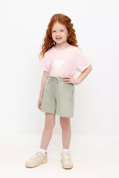 Шорты для девочек CROCKID, К 400664, цвет - хаки