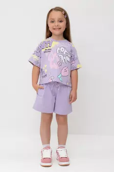 Шорты для девочек CROCKID, КР 400548, цвет - фиолетовый