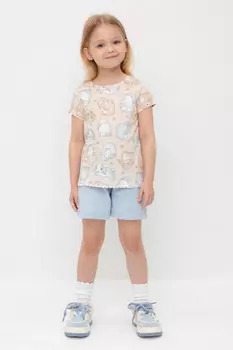 Шорты для девочек CROCKID, КР 400679-1, цвет - голубой