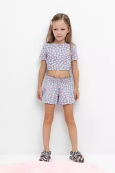 Шорты для девочек CROCKID, КР 400684, цвет - светло-голубой