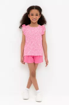 Шорты для девочек CROCKID, КР 400688, цвет - ярко-розовый