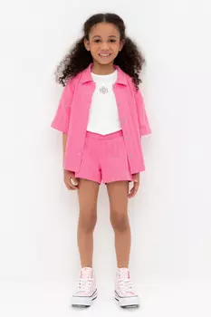 Шорты для девочек CROCKID, КР 400807, цвет - ярко-розовый