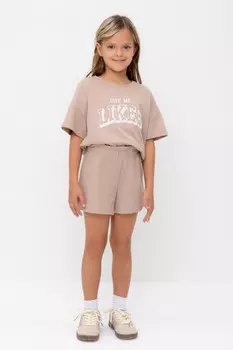Шорты для девочек CROCKID, КР 400812, цвет - бежевый
