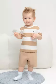 Шорты для мальчика для мальчиков CROCKID, КР 400658, цвет - бежевый