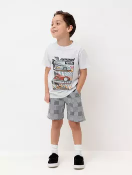 Шорты для мальчика для мальчиков CROCKID, КР 400804, цвет - светло-серый5