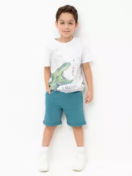 Шорты на резинке для мальчика для мальчиков CROCKID, КР 400518, цвет - зеленый