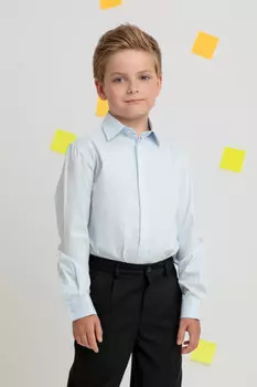 Сорочка с длинными рукавами для мальчика для мальчиков CROCKID, ТК 39031, цвет - голубой