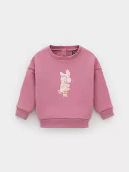 Свитшот для девочки для девочек CROCKID, КР 302874, цвет - розовый