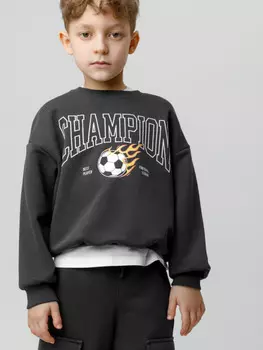 Свитшот для мальчика для мальчиков CROCKID, КР 302843, цвет - темно-серый