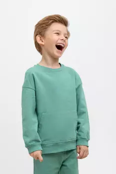 Свитшот для мальчика для мальчиков CROCKID, КР 302431, цвет - зеленый