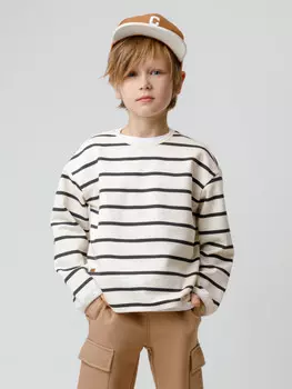 Свитшот из натурального хлопка для мальчика для мальчиков CROCKID, КР 302785, цвет - сахар