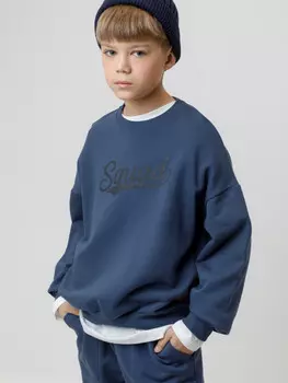 Свитшот из натурального хлопка для мальчика для мальчиков CROCKID, КР 302796, цвет - синий