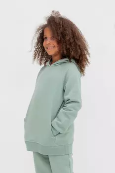 Толстовка с капюшоном для девочки для девочек CROCKID, КР 302167, цвет - зеленый