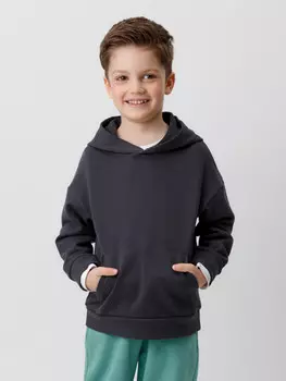 Толстовка с капюшоном для мальчика для мальчиков CROCKID, КП 302668, цвет - темно-серый