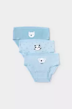 Трусы для девочек CROCKID, К 1909-3уп, цвет - голубой