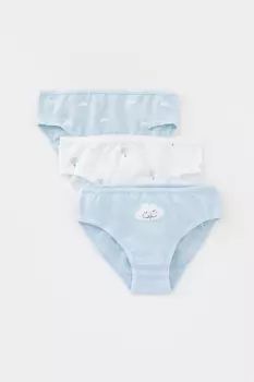 Трусы для девочек CROCKID, К 1931-3уп, цвет - светло-голубой