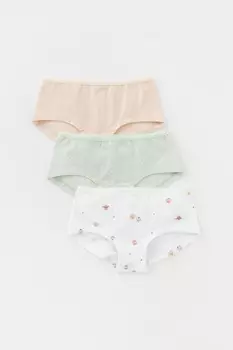Трусы для девочек CROCKID, К 1964-3уп, цвет - зеленый