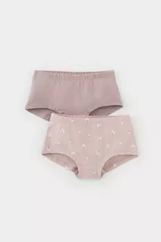Трусы для девочек CROCKID, К 1968-2уп, цвет - кофейный
