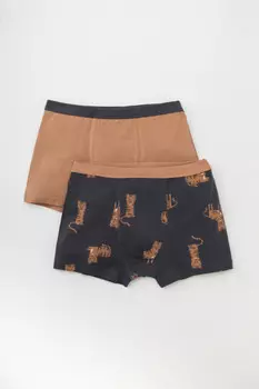 Трусы для мальчиков CROCKID, К 1980-2уп, цвет - коричневый