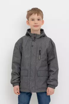 Удлиненная утепленная куртка для мальчика для мальчиков CROCKID, ВК 30138/н/1 ГР, цвет - коричневый
