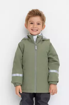 Утепленная куртка для мальчика для мальчиков CROCKID, ВК 30136/1 ГР, цвет - хаки