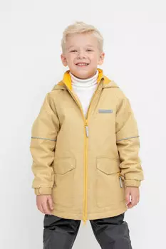 Утепленная куртка для мальчика для мальчиков CROCKID, ВК 30097/4 ГР, цвет - горчица