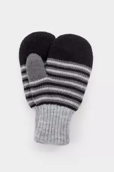 Варежки детские из полушерстяной пряжи для мальчиков CROCKID, КВ 10009/24ш, цвет - светло-серый5