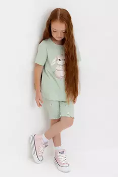 Велосипедки для девочек CROCKID, КР 400797, цвет - зеленый