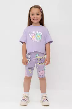 Велосипедки для девочек CROCKID, КР 4036-1, цвет - фиолетовый