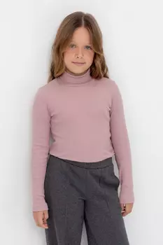 Водолазка базовая для девочек CROCKID, КР 301477-1, цвет - розовый