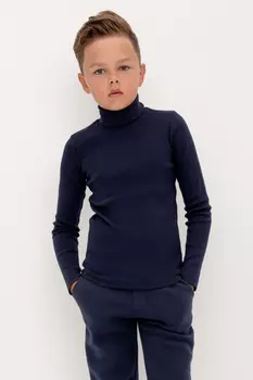 Водолазка базовая для мальчика для мальчиков CROCKID, КР 301477, цвет - темно-синий