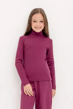 Водолазка базовая из кашкорсе для девочки для девочек CROCKID, КР 302180, цвет - фиолетовый
