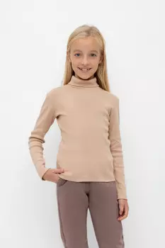 Водолазка базовая из кашкорсе для девочки для девочек CROCKID, КР 301477, цвет - бежевый