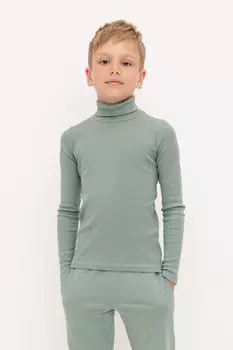 Водолазка базовая из кашкорсе для мальчика для мальчиков CROCKID, КР 301477, цвет - зеленый