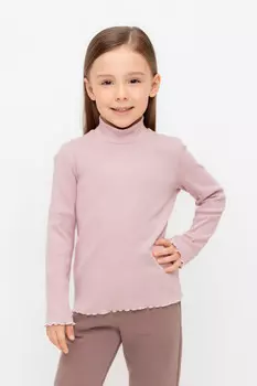 Водолазка для девочки в рубчик для девочек CROCKID, КР 302251, цвет - розовый
