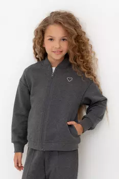 Жакет для девочек CROCKID, КР 302588, цвет - темно-серый